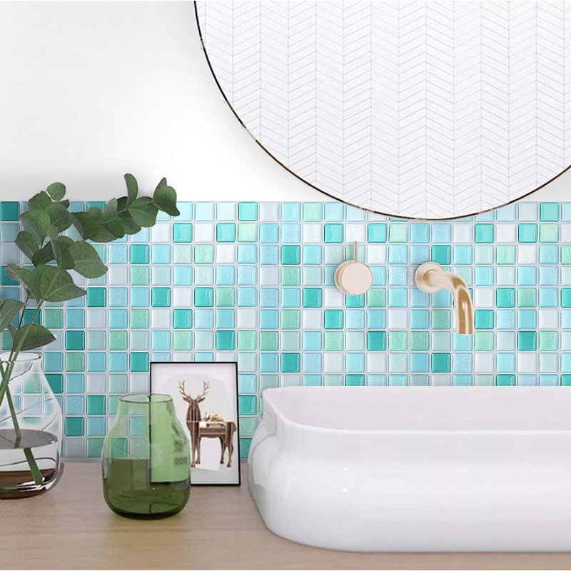 VANCORE Mosaic Tile Stickers, Set of 4, Kitchen, Bathroom, Tile