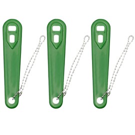 Sandhill Tools 3 Pack Heavy Duty Green Plastic Oxygen Cylinder Wrench with Chain