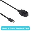 USB C Keystone Jack Cable,Type-c Male to Female Panel Mount