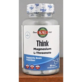 KAL Think Magnesium L-Threonate 60 Tablets Featuring Magtein Brain Function