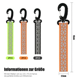 THETAG Reflector Attachments, Pack of 6 Reflective Pendant Reflectors School Bag Pendant Running Reflectors Reflector Children for School Bag Backpack Jogging