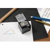 KUM AZ1037679 - Pencil Sharpener with Container CUB3, Black, 2