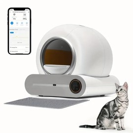 Automatic Cat Litter Box with Self-Cleaning – 65L Hopper, 9L Waste Space – Smart WiFi App, Odor-Free & Quiet – Enclosed Catbox for Multi-Cat Homes, Safe & Maintenance-Free