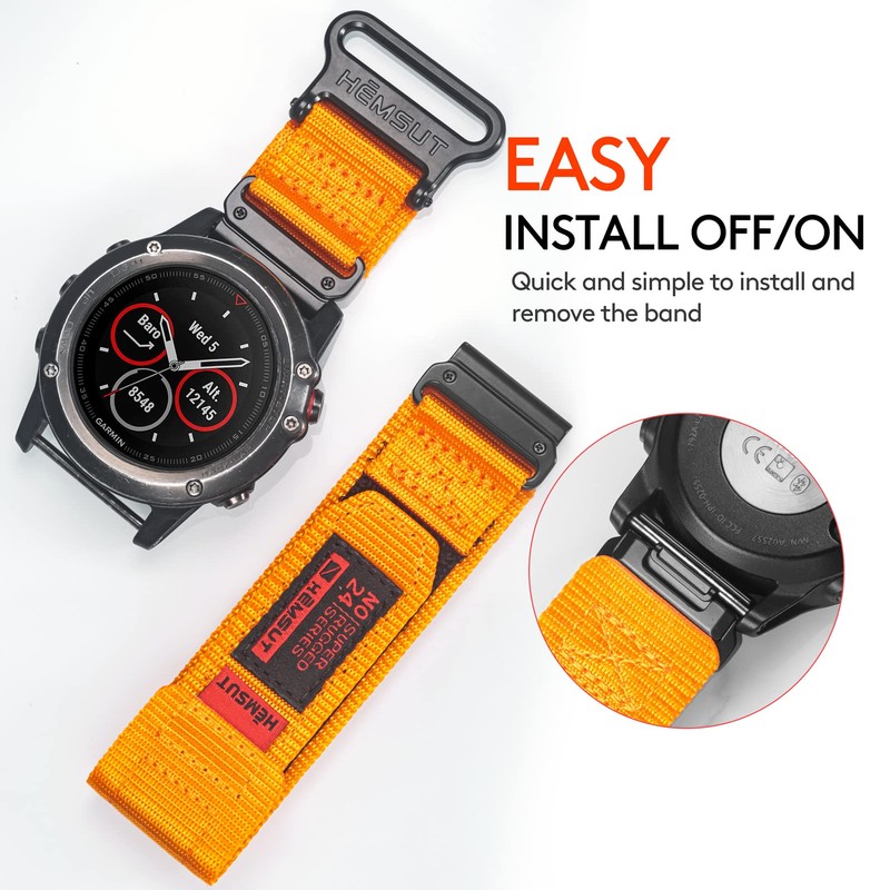 Torbollo Garmin Watch Band, For Fēnix, Instinct, Vivoactive/Approach/MARQ/Quatix/D2/Forerunner/Enduro Series, Upgraded