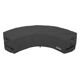 ULTCOVER Patio Curved Sofa Cover Waterproof for 4-6 Seater Outdoor Sectional Furniture Couch 158"(Back Arc Length) / 104"(Front Arc Length) x 32"(Deep), Black
