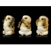 Three Wise Owls Figures - See Nothing, Hear Nothing, See
