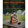 VEVOR 8 inch Rechargeable Camping Desktop Fan Battery Operated 4