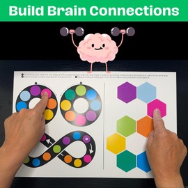 Color Building Brain Bridges Activity Mats - 20 Educational Worksheets for Kids ADHD Occupational Therapy Focus