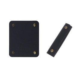 IUAQDP 2 Pieces Leather Luggage Handle Wraps Handbag Handle Grip Protectors, Soft Purse Strap Cover Pad with Brass Clasps for Wallet Tote Bag Suitcase Travel Bag Shopping Bag, Black