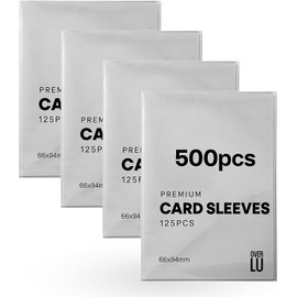 Over Lu 500pcs fundas para tarjetas, Protectores de Tarjetas Coleccionables ajuste perfecto, tarjetero de plástico para tarjetas de intercambio compatible con MTG, TCG (500pcs Funda Suave)