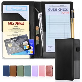 LINTRU Server Book, Reinforced & Durable Server Books for Waitress, Polished & Professional Waitress Book, Organized & Functional Serving Book, Waitress Books for Servers for Restaurants and Cafés