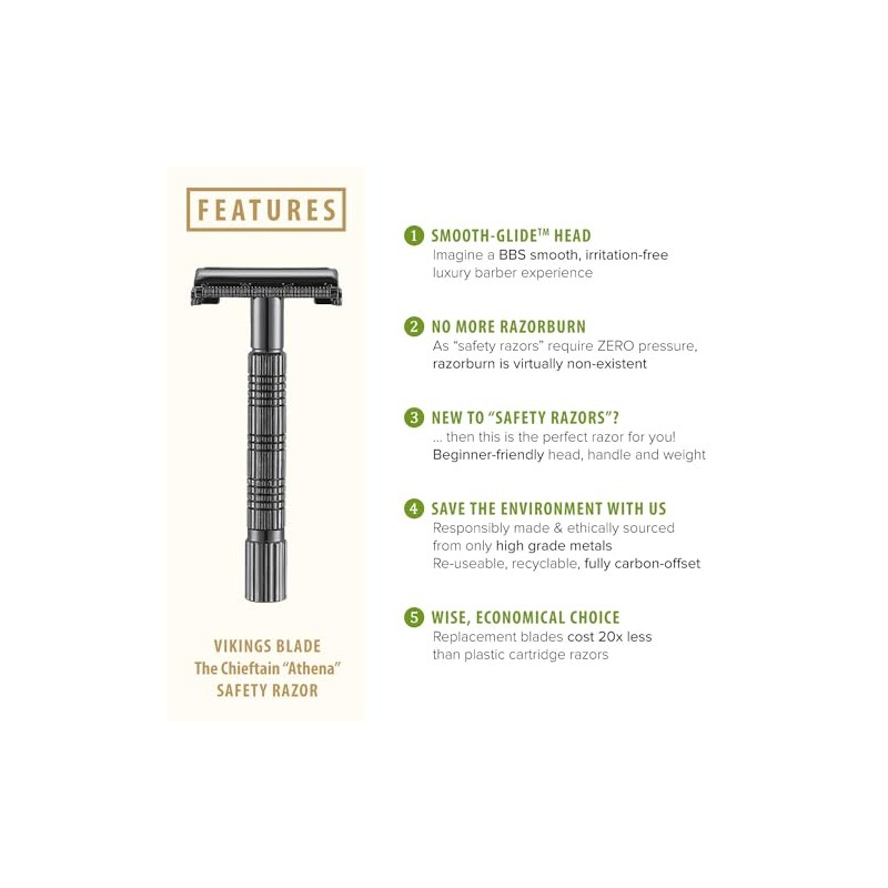 Vikings Blade VIKINGS BLADE Safety Razor for Women + 5