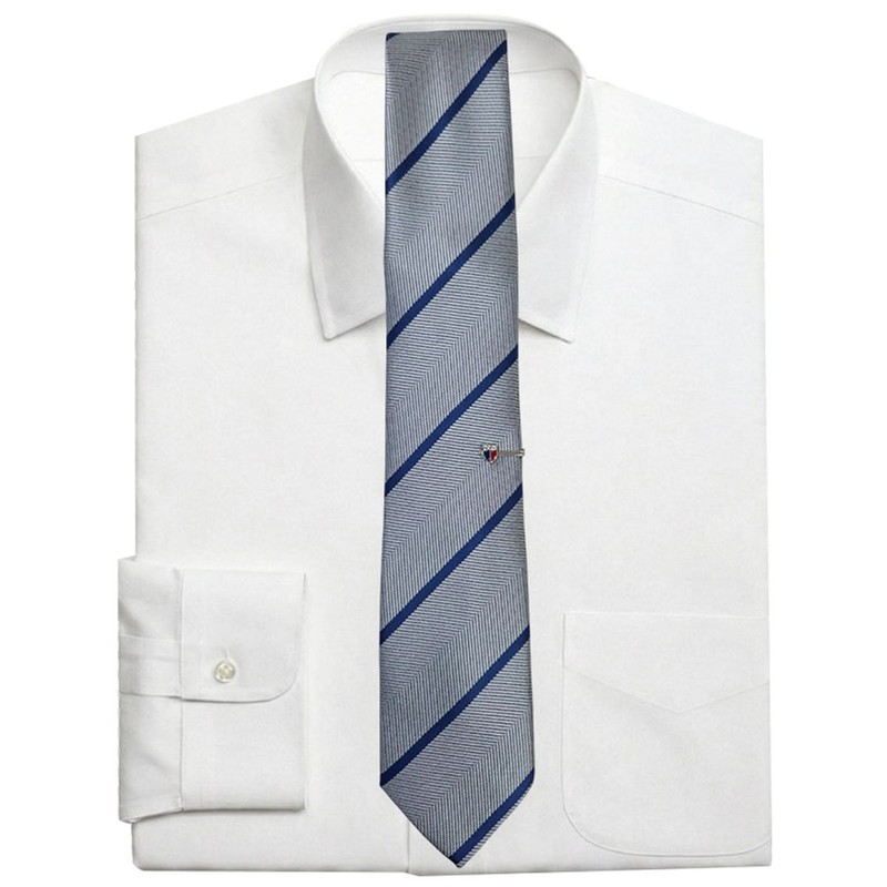 Thomas Bailey Pin Decoration Fashion Tie - Bony Gray 7cm