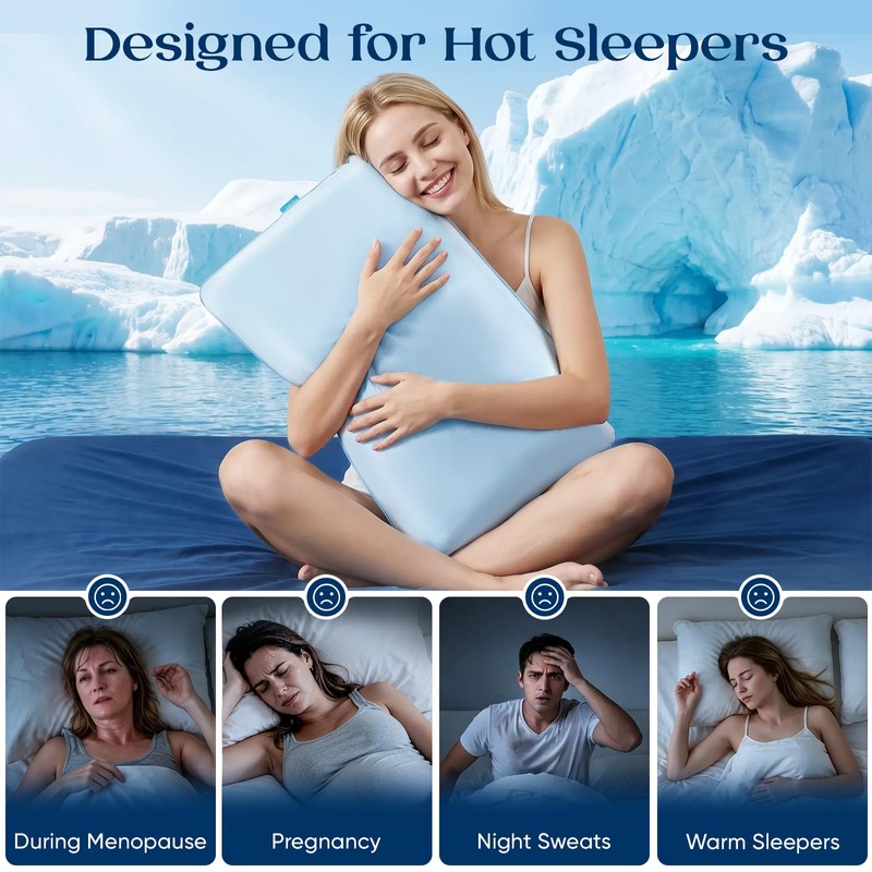 Cooling Gel Pillow for Hot Sleepers, Keep Cool Memory Foam