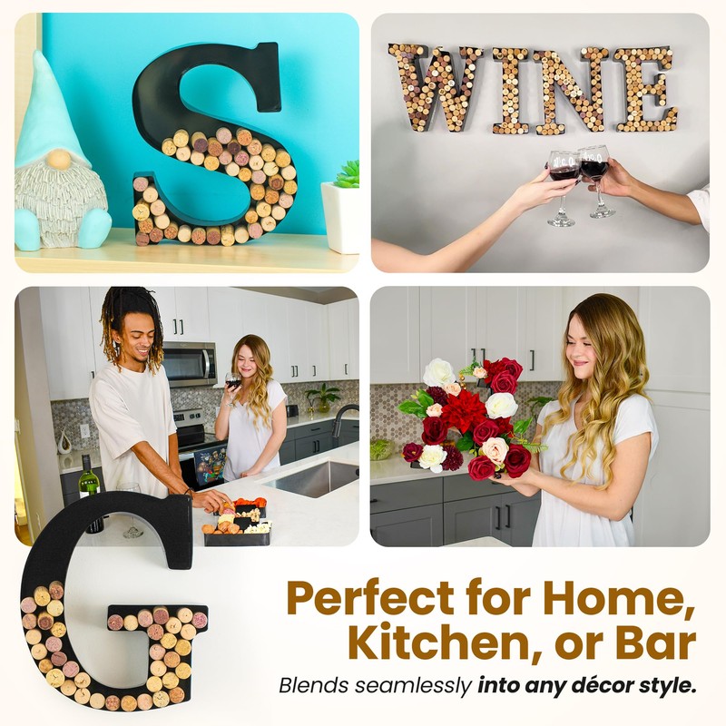 Made Easy Kit Metal Letter Wine Cork Keepsake Saver &