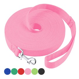 Dog/Puppy Obedience Recall Training Agility Lead 4ft 5ft 6ft 10ft 15ft 20ft 30ft 50ft Long Nylon Training Dog Leash for Small Medium Large Dogs