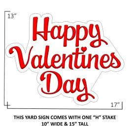 Rogue River Tactical Happy Valentine's Day Classic Yard Sign Home Decor Lawn Decoration With Stake...