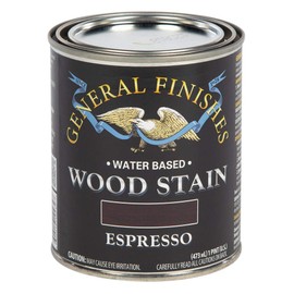General Finishes Water Based Wood Stain, 1 Pint, Espresso