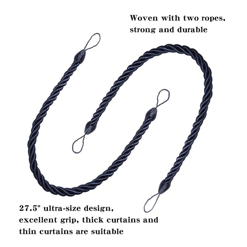 BEL AVENIR Curtain Ropes Tiebacks Tie-Backs Curtain Handmade Holdbacks with
