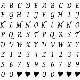 Alfabeto Temporal Con Letras Cursivas Para Tatuajes: Tatuajes Falsos Personalizados Con Nombre Y Fecha Para Mujeres, Fuente Manuscrita Az Y Números Del 0 Al 9, Realistas, Resistentes Al Agua Y