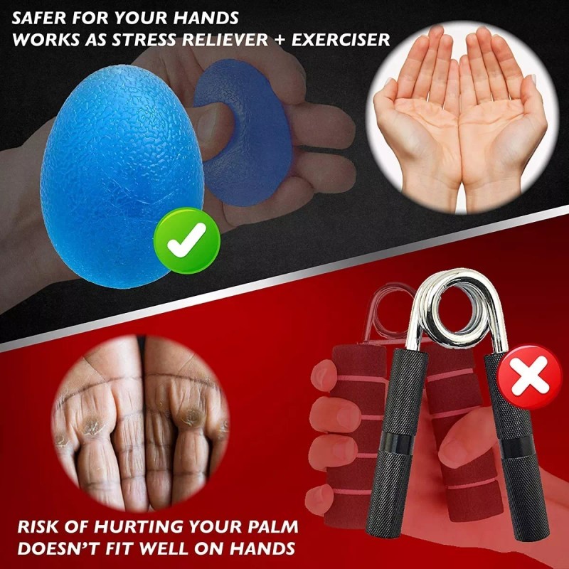Seven Mine Pelotas De Gel Forma Huevo Rehabilitación Ejercicio 3pzas