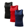 HIBETY 3 Packs Men's Sleeveless Compression Tank Top,Base Layer Compression