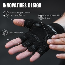 Bullstep - Pro Fitness Gloves for Men and Women with Wrist Brace | Gym Gloves for Fitness | Fitness Gloves Weight Sports Gloves | Crossfit Gym Gloves