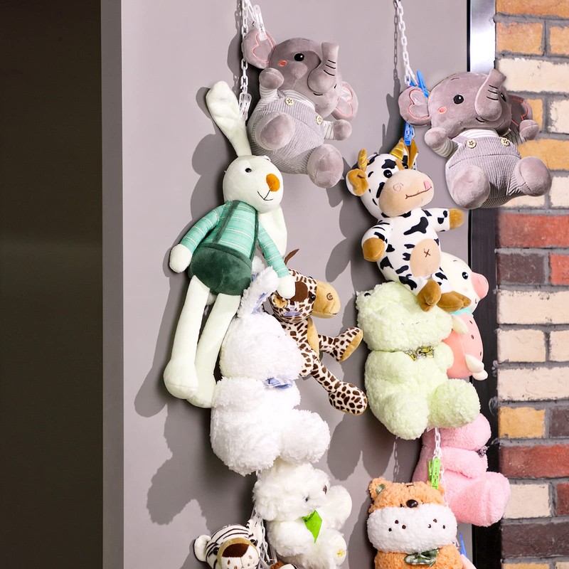 Blulu Plastic Toy Chain Organizer Stuffed Animal Storage Chain with
