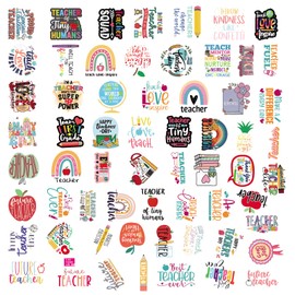 110PCS Teacher Stickers, Non-Repeating Funny Teacher Stickers Waterproof Meme Stickers for Teachers Gift Vinyl Decals Cute Stickers Gifts for Laptop Water Bottles Phone
