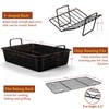 E-far Roasting Pan with Racks, Large Stainless Steel Turkey Roaster