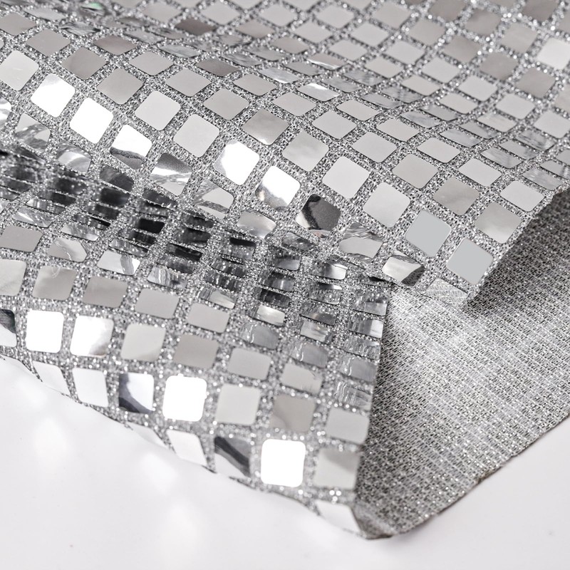 NALVXIN 12" x 72", 4 PCS, Silver Glitter Disco Table