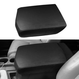 DEYTOP Center Console Cover for Toyota Tundra 2007-2013 Accessories Car Armrest Cover for Toyota Sequoia 2008-2022 Accessories Anti-Scratch Armrest Protector (Black with Black Stitches, 2007-2013)