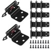 NOV FIRE 3/8"Inset Cabinet Hinge Black,8 Pack Self-Closing Hinge for