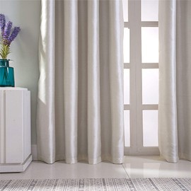 GYROHOME Faux Silk Blackout Curtains, Fully Lined Solid Color Window Treatment Drapes for Bedroom and Living Room Thermal Insulated Grommet Top Room Darkening Drapes, (Beige, 52x96, 2 Panels)