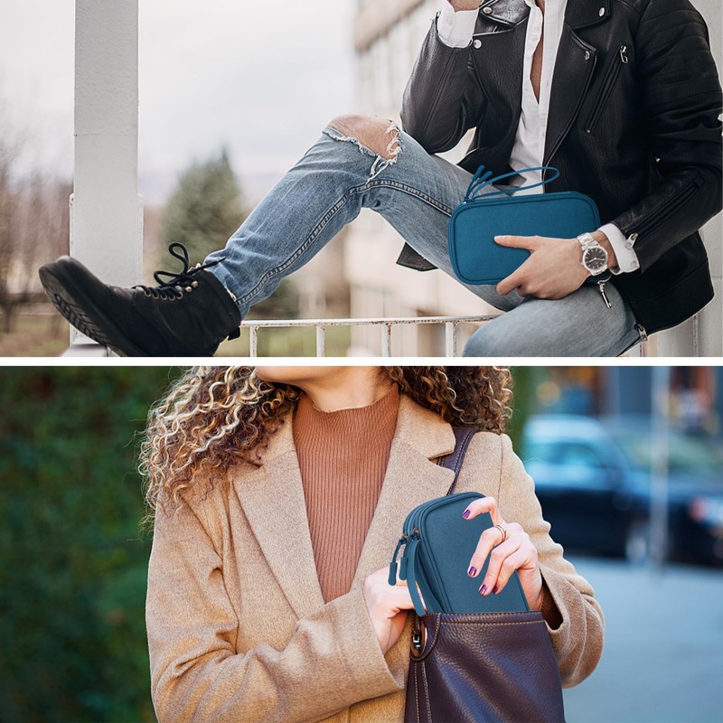 Lacdo USBフラッシュドライブケース サムドライブホルダーケースオーガナイザーポータブル電子アクセサリー収納バッグサンディスク/サムデータ/サムスンUSBフラッシュドライブジャンプドライブメモリースティック、SDカード、ケーブル、グリーン