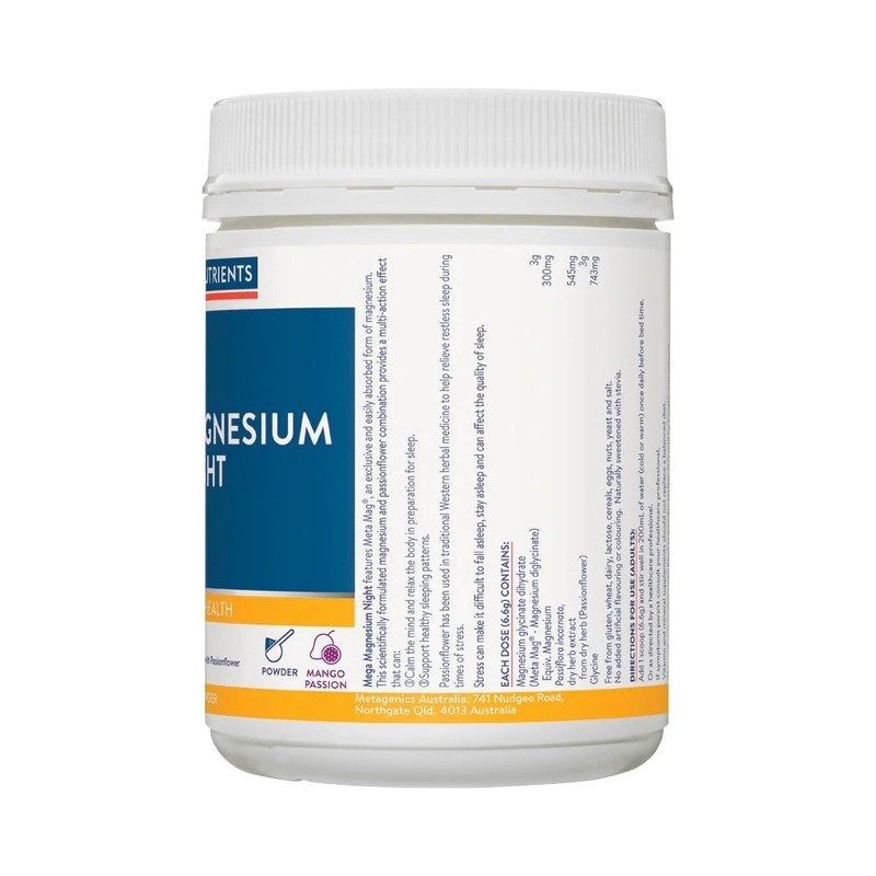 Ethical Nutrients Mega Magnesium Night Mango Passion 272g
