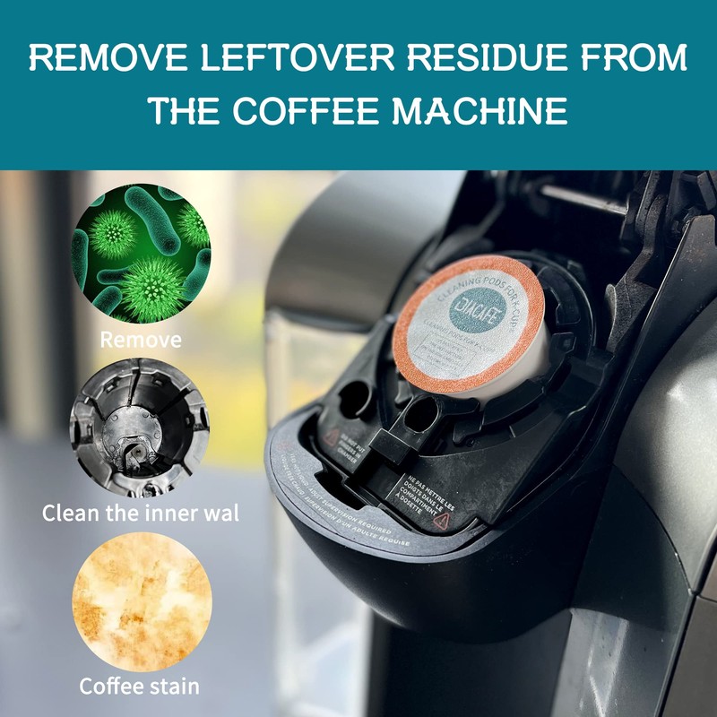 DIACAFE Fit for Keurig Cleaning Pods 10 Pack Descaler for