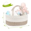 Maliton Baby Diaper Caddy Organizer, X-Large Cotton Rope, Rustic Style,