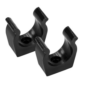FKBYM 2 Pack Boat Ladder Clips, 1 1/4" Black Nylon Injection Molded Ladder/Pole Clips, Lightweight Spring Clamp Holder Bracket for Secure Pole & Gear Storage on Yachts, RVs, Docks, Marine Use