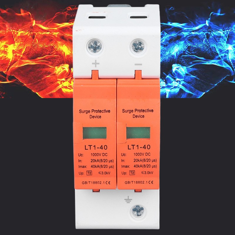 Surge Protective Device 1000V DC Photovoltaic 2P Protector Overcurrent Overvoltage