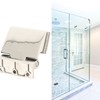 Curved Single‑Sided Hinge Stainless Steel Bathroom Hinge for Tempered 8‑12mm