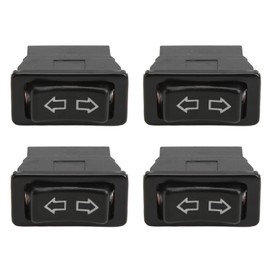 Interruptor del Elevalunas Eléctrico del Coche,Interruptor de ventana de 4pcs de 5pin CAR Universal Glass Lifting Witches con lámpara verde DC12V 24V