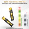 BONAI Gold Top Rechargeable AAA Batteries 12 Count, Upgrade High-Performance