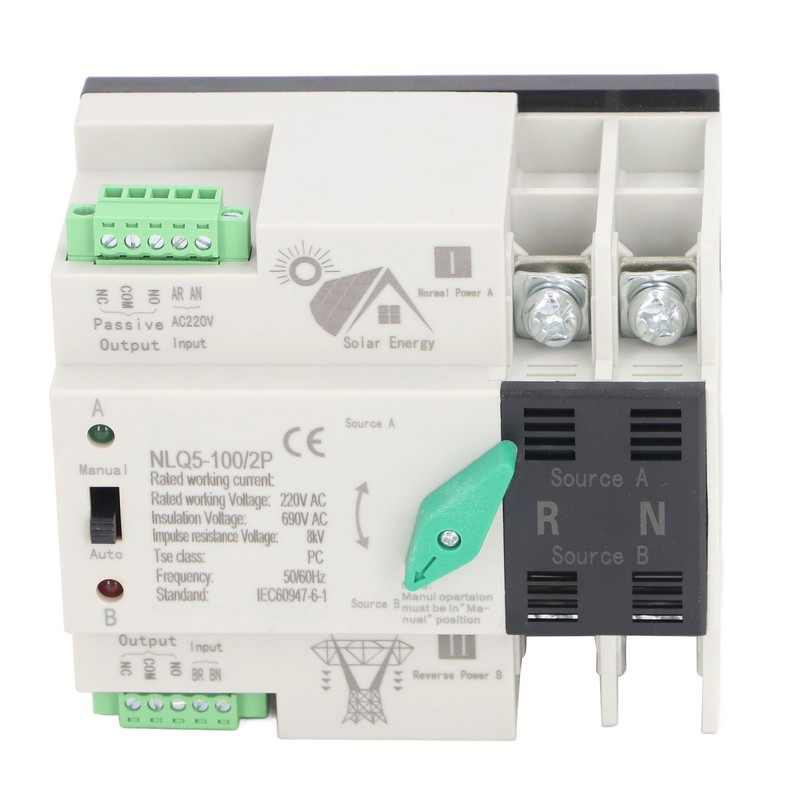 Dual Power Automatic Transfer Switch 2P PV to Utility Mini