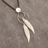 Bjesinmo Boho Feather Necklace for Women Long Pendant Necklace Brown