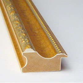 Amanti Art Gold Wall Mirror 24x20 Colonial Embossed Gold Rectangle Bathroom Mirror for Wall Decor Living Room, Small Traditional Wood Frame, Hangs Horizonally and Vertically, Bathroom Decor, Beveled