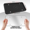 Motorfi 2 Pcs Silicone License Plate Frames with Polycarbonate Covers,
