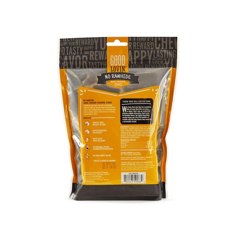 Good Lovin' Rawhide Free Large Chicken Stick for Dogs, 12