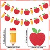 2 Pieces Back to School Pencil and Apple Banner Decorations
