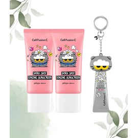 Cell Fusion C Olive Young Cell Fusion C Jo & Friends Collaboration Blemish Toning Sunscreen 35ml Double Special + 10ml + Jo & Friends Cap Keyring / 올리브영 셀퓨전씨 조앤프렌즈 콜라보 잡티 토닝 썬스크린 35ml 더블 기획+10ml+조앤프렌즈 캡 키링